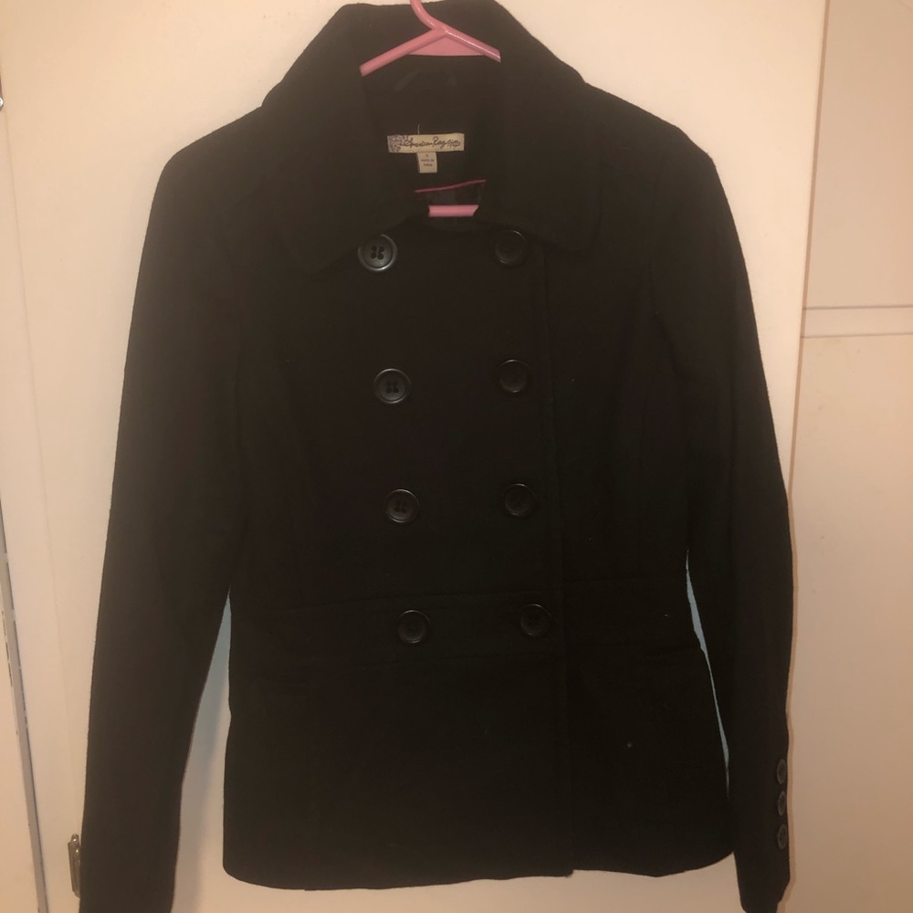 Black pea coat